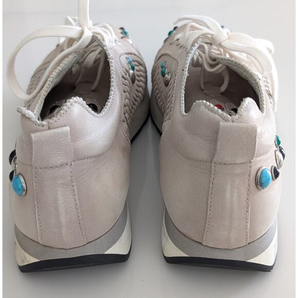 Free People Collection Orbit Embellished Platform Sneakers Beaded Women’s Sz 8.5 - Picture 9 of 10